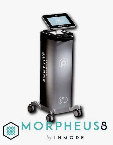 Equipamento BodyTite com identificação Morpheus8, da InMode